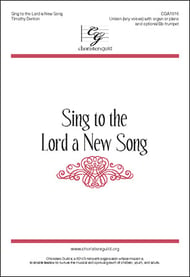 Sing to the Lord a New Song Unison choral sheet music cover Thumbnail